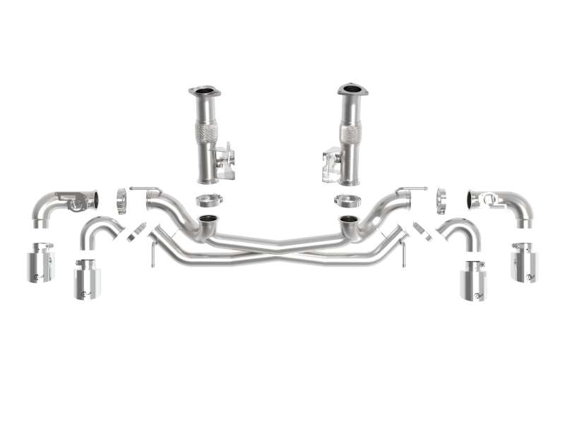 aFe MACH Force-Xp 304 Stainless Steel Cat-Back Exhaust Polished 2020 Chevrolet Corvette C8 - photo 4