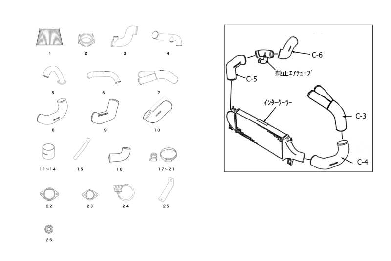 GReddy 1995-2002 Nissan Skyline GT-R BCNR33/BNR34 Twin Airinx AY-S Intake Kit w/ 80mm Z32 Airflow Meters (gre11920264) - photo 3