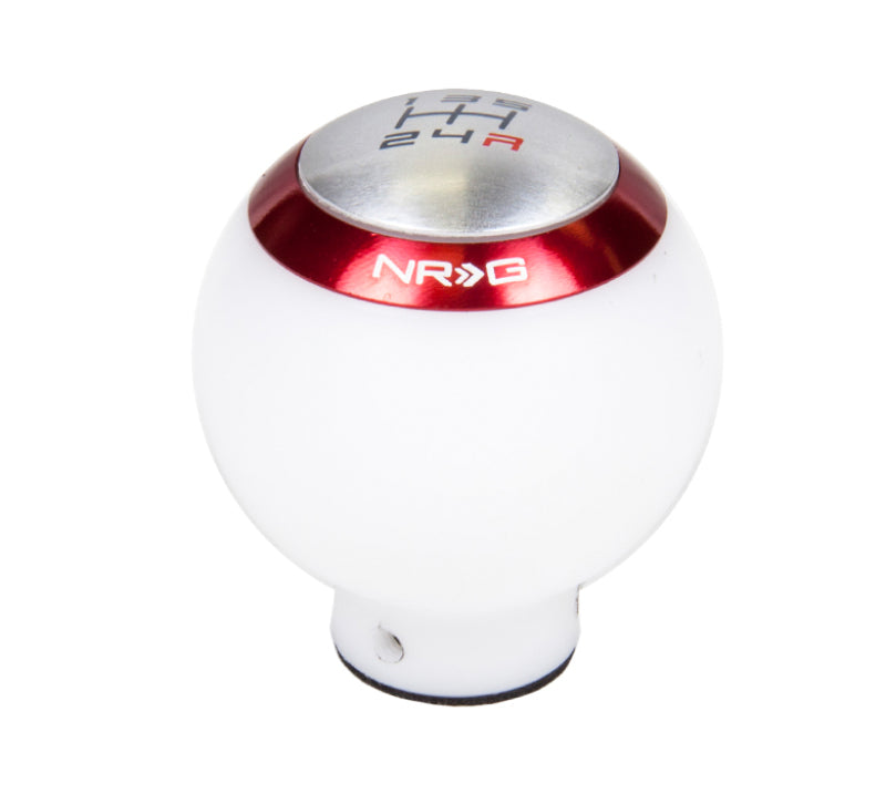 NRG Shift Knob - White (Includes 4 Interchangeable Rings) (SK-016WT)