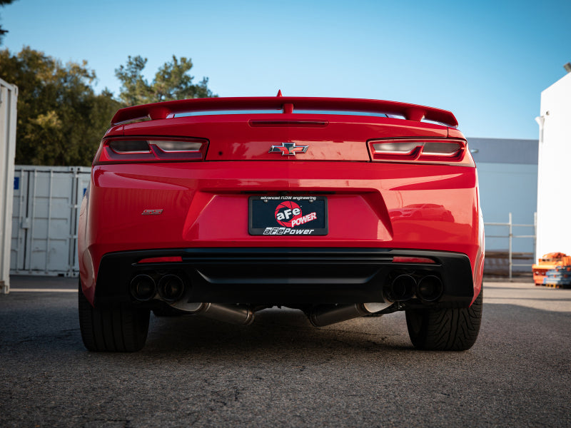 aFe POWER MACH Force-Xp 3in Axle-Back Exhaust 2016-2020 Chevrolet Camaro SS V8 6.2L with Mufflers - Black - photo 4