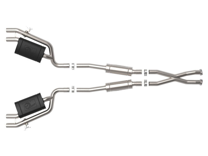 aFe Gemini XV 2.5in 304 Stainless Steel Cat-Back Exhaust with Cut-Out 2018-2022 Kia Stinger V6 3.3L - photo 3