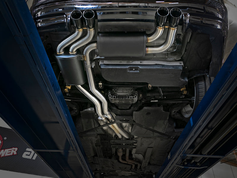 aFe MACH Force-Xp 2.5 IN 304 Stainless Steel Cat-Back Exhaust System with Black Tips 2001-2006 BMW M3 (E46)