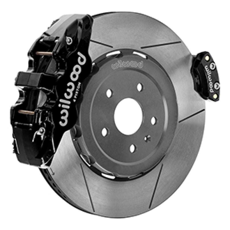 Wilwood 2020-2023 Chevrolet Corvette C8 Aero4 Rear Big Brake Kit - Black / Slotted