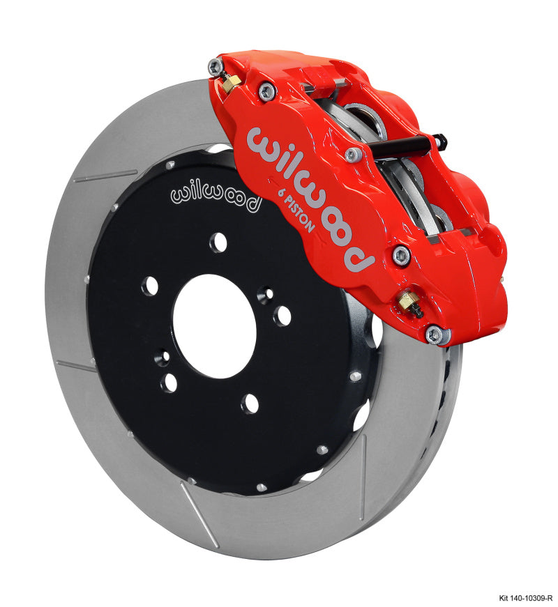 Wilwood Honda S2000 Forged Narrow Superlite 6R Front Big Brake Kit (12.88in) - Red / Slotted