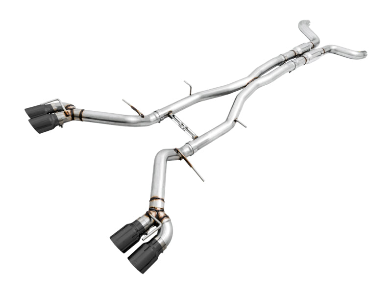 AWE Tuning 2016-2019 Chevrolet Camaro SS Resonated Cat-Back Exhaust - Track Edition (Quad Diamond Black Tips)