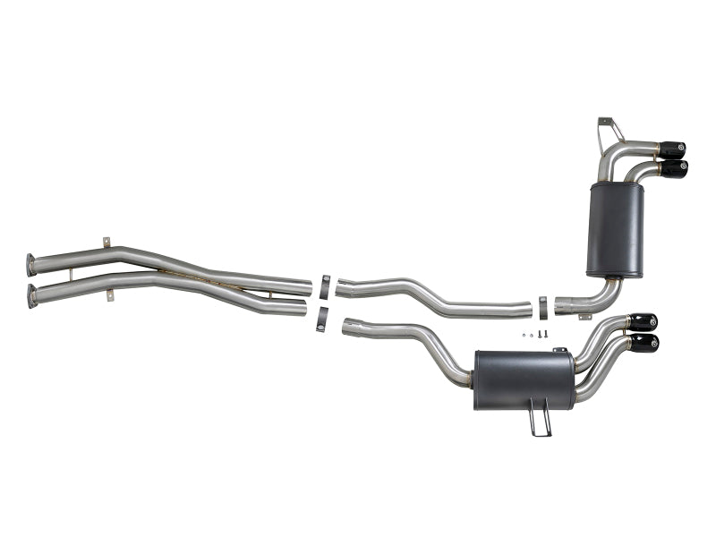 aFe MACH Force-Xp 2.5 IN 304 Stainless Steel Cat-Back Exhaust System with Black Tips 2001-2006 BMW M3 (E46) - photo 6