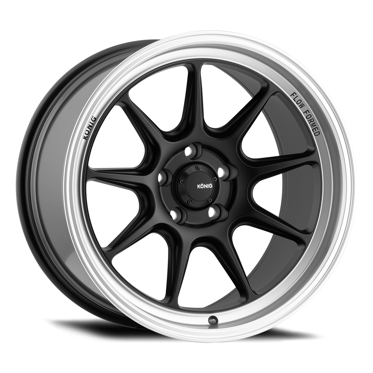Konig Countergram Matte Black Matte Machined Lip