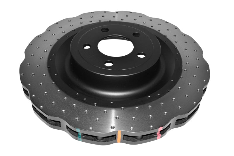 DBA Ford Mustang (S550) 4000 Series Wave XD Drilled & Dimpled Front Brake Rotor (DBA42166WXD)