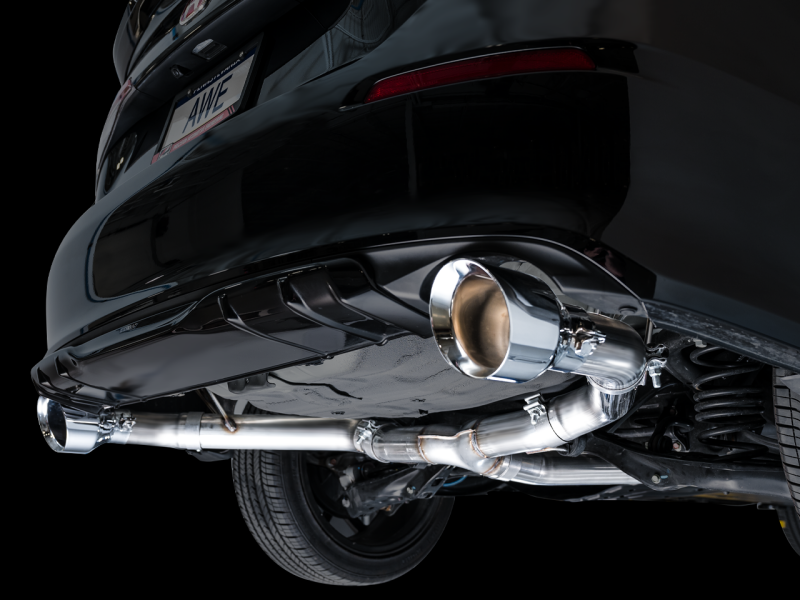 AWE Tuning 2022+ Honda Civic Si/Acura Integra Track Edition Cat-Back Exhaust - Dual Chrome Silver Tips - photo 4