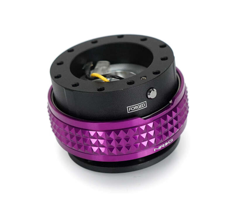NRG Quick Release Kit - Pyramid Edition - Black Body / Purple Pyramid Ring (SRK-210BK-PP)