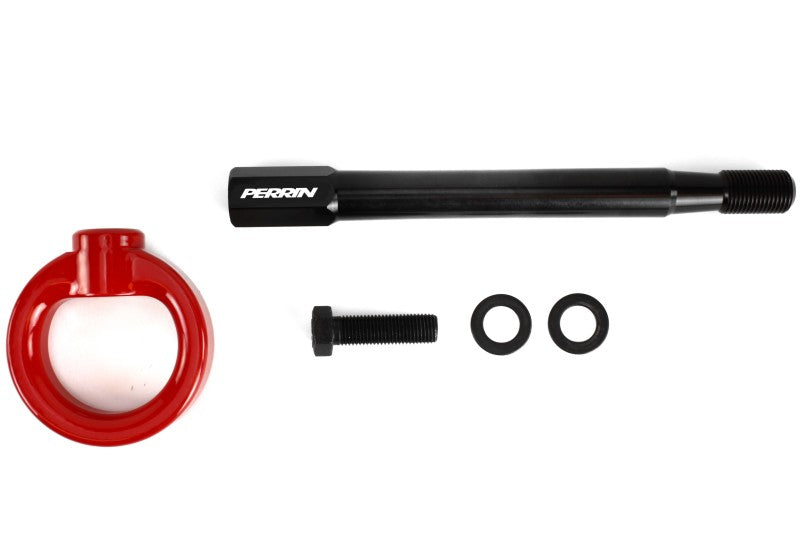 Perrin 08-14 Subaru WRX & STI / 08-11 Impreza / 05-09 Legacy Tow Hook Kit (Front) - Red (PSP-BDY-231RD) - photo 4