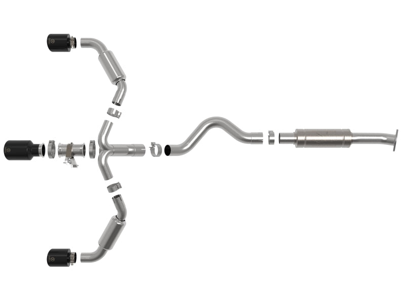 aFe 2023-2024 Toyota GR Corolla L3 1.6L Gemini XV 3in to 2-1/2in Cat-Back Exhaust with Black Tips - photo 3
