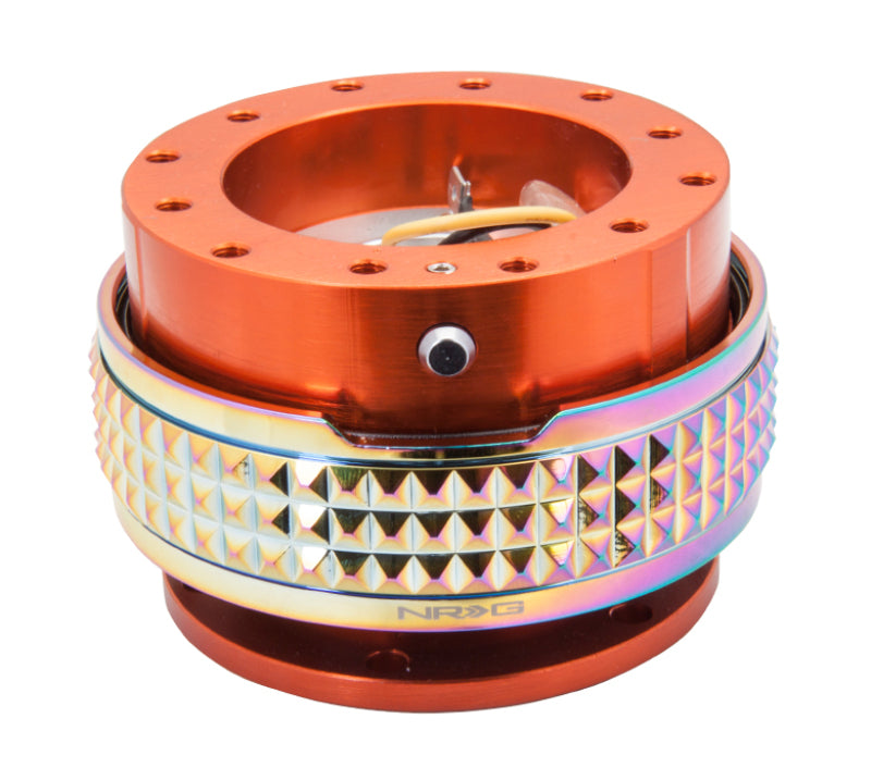 NRG Quick Release Kit - Pyramid Edition - Orange Body / Neochrome Pyramid Ring (SRK-210OR/MC) - photo 2