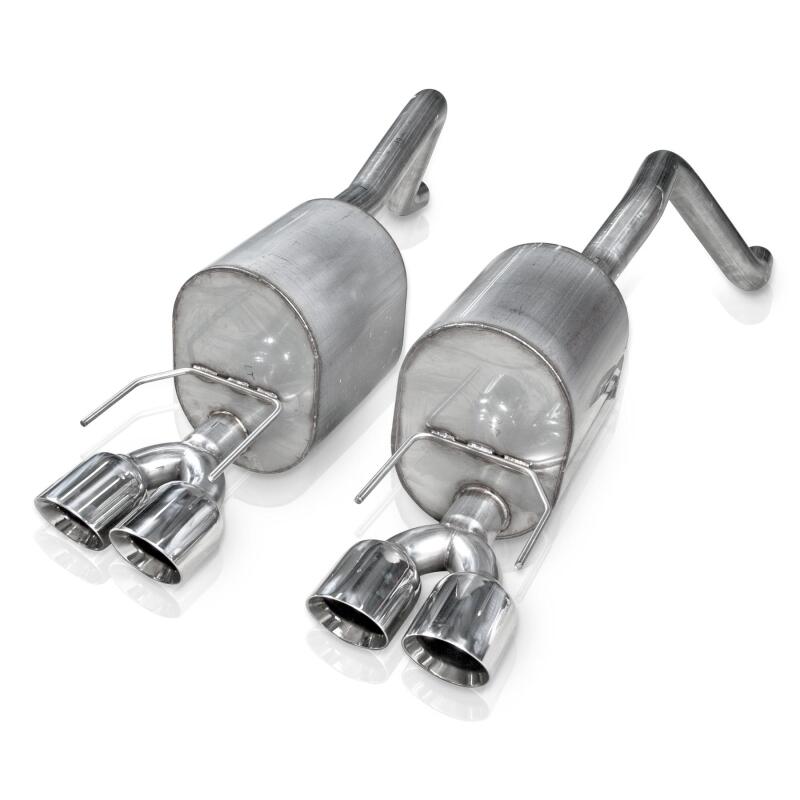 Stainless Works 2009-2013 C6 Corvette Axle-Back 2-1/2in Dual Chambered Turbo Mufflers Quad 4in Tips - photo 2