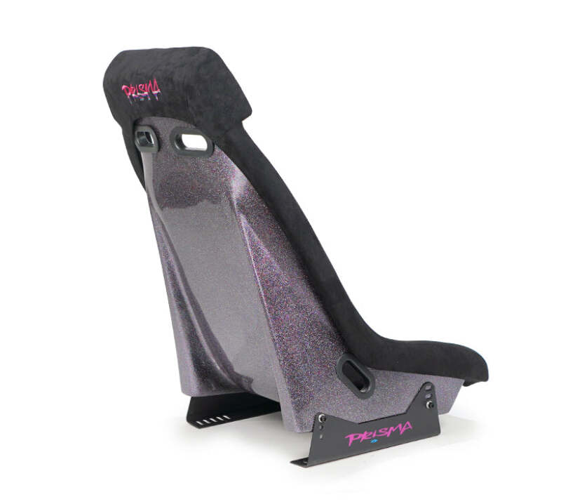 NRG GT Retro Bucket Seat - Black Vegan Leather Black Stitching Multicolor Fiberglass Back w/ Glitter (PRI-150BK-PRISMA) - photo 2