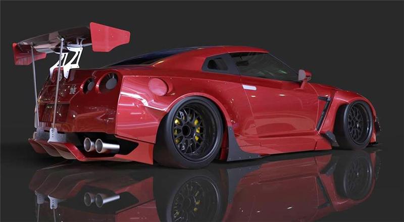 GReddy 2009+ Nissan GT-R R35 Full Rocket Bunny Wide-Body Aero Kit w/ Wing - photo 2