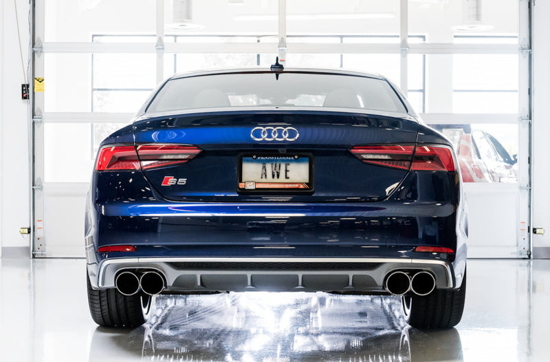 AWE Tuning Audi B9 S5 3.0T Touring Edition Exhaust - Chrome Silver Tips (102mm) - photo 3