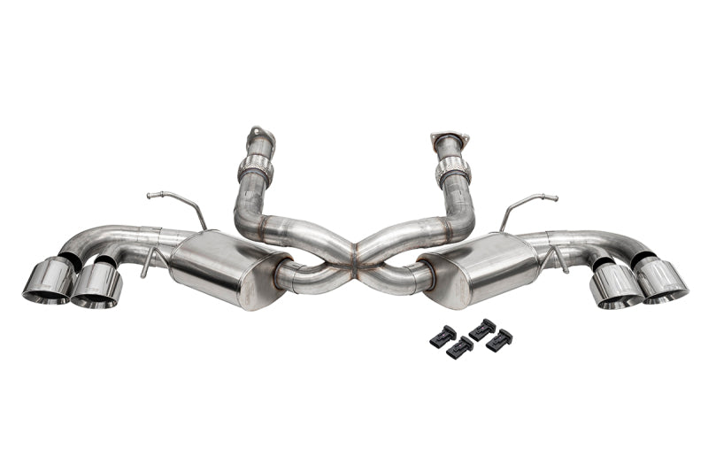 CORSA Performance 2020-2025 Corvette C8 3.0 in Cat-Back 4.5 in Pro-Series Tips - Polished - photo 2