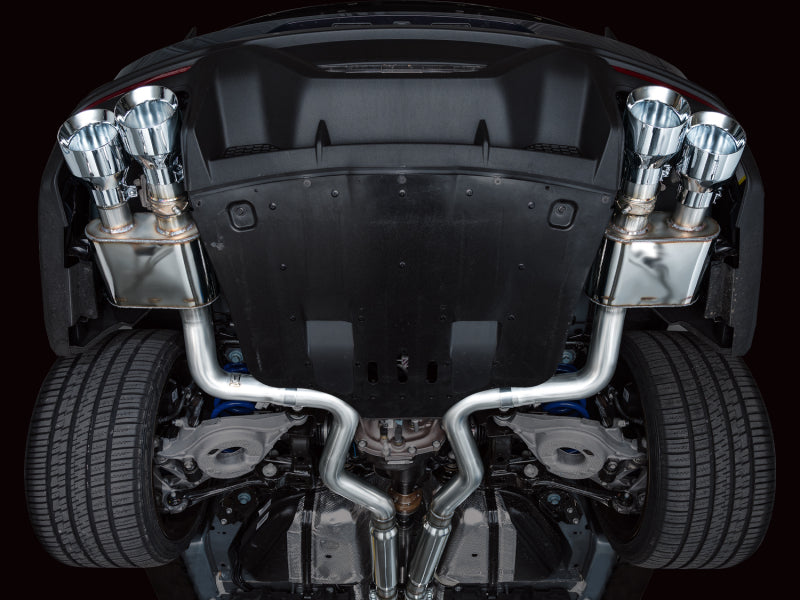 AWE Tuning 2024 Ford Mustang Dark Horse S650 RWD SwitchPath Cat-Back Exhaust with Quad Chrome Silver Tips - photo 3