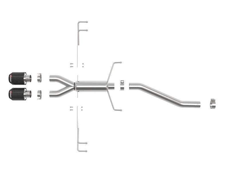 aFe Takeda 2.5in 304 Stainless Steel Axle-Back Exhaust System 2017-2019 Honda Civic Type R L4-2.0L - photo 2