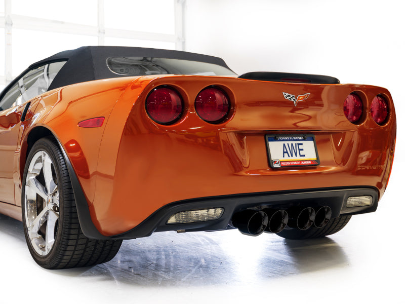 AWE Tuning 2005-2007 C6 Chevrolet Corvette 6.0L Track Edition Axle-Back Exhaust with Diamond Black Tips - photo 6