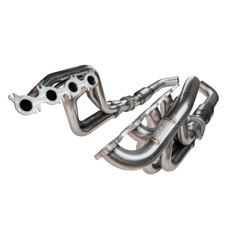 Kooks Headers 2015+ Mustang 5.0L 4V 1 7/8in x 3in Stainless Steel Headers with Green Catted OEM Conn. Right Hand Drive