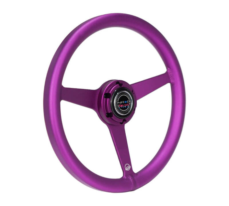NRG Aluminum Steering Wheel 330mm - Heritage Solid Spoke - Ergonomic Grip - Anadized Purple (RST-071-PP) - photo 2