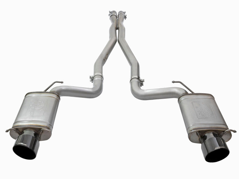 aFe MACH Force-Xp 3in Cat-Back Stainless Steel Dual Exhaust System with Black Tips 2009-2015 Cadillac CTS-V - photo 2
