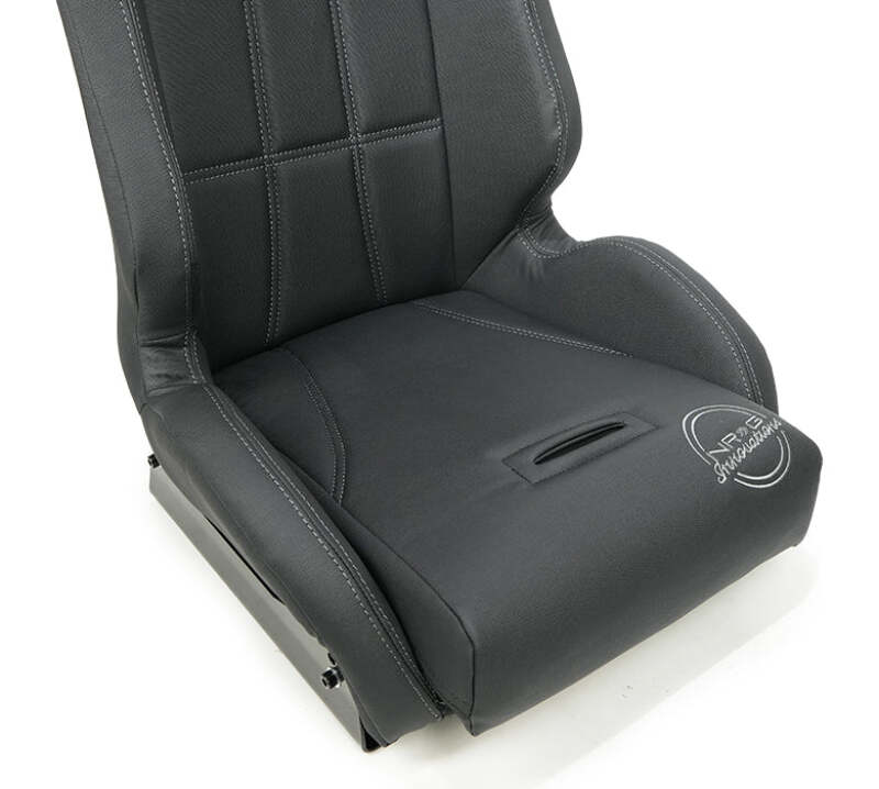 NRG Defender Water Resistant Steel Frame Susp. Seat - Silver w/ Black Trim/Defender Logo/Side Bracket (DF-100SL-S) - photo 4