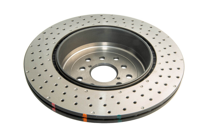 DBA Subaru Impreza WRX STI (GD) / WRX/STI (GR/GV) / WRX/STI (VA) 4000 Series XD Drilled & Dimpled Rear Brake Rotor (DBA43051XD-10)