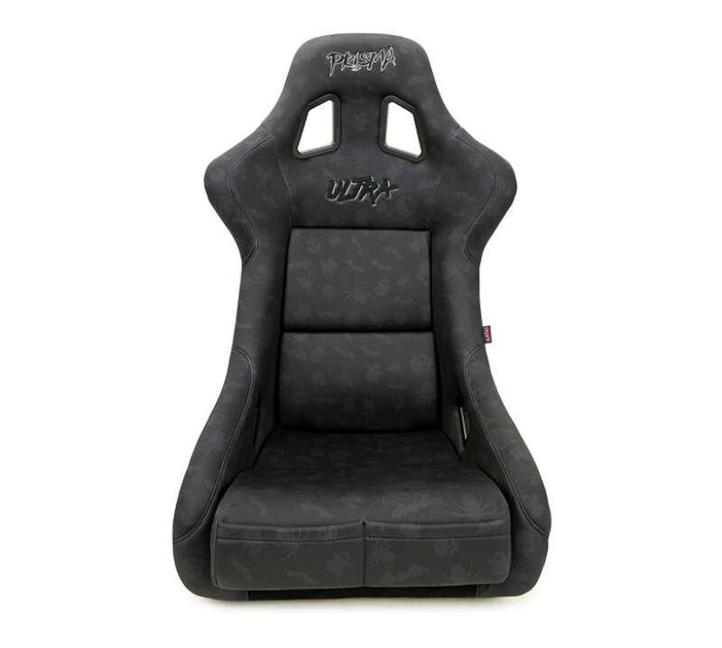 NRG FRP Bucket Seat (Large) Prisma Edition w/ Orange Pearlized Back - Spooky Edition (Spiders/Bats) (FRP-302BK-SPOOKY)