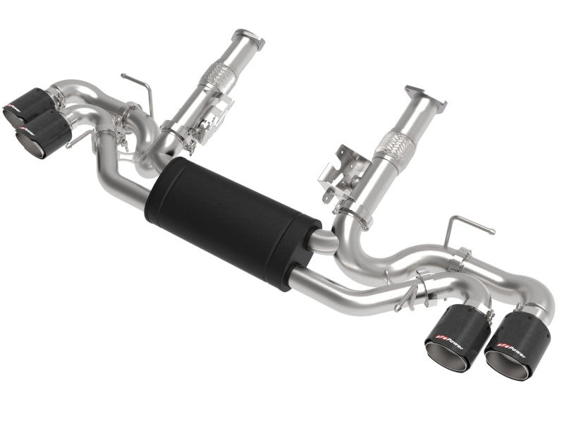 aFe MACH Force-Xp 3in to 2-1/2in 304 Stainless Steel Cat-Back (No NPP) 2020 Chevrolet Corvette (C8) 6.2L - Carbon Tip