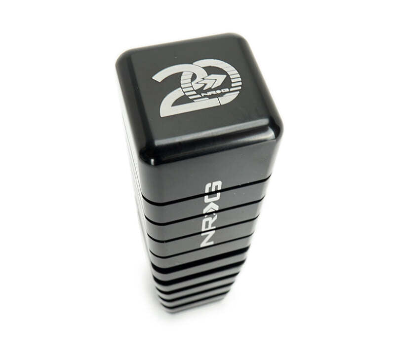 NRG Shift Knob - 20 Year Anniversary Weighted Square Heat Sink - Black