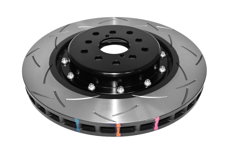 DBA Subaru WRX/STI (VA) 5000 Series T3 Slotted 2-Piece Front Brake Rotor, Black Hat (DBA53050BLKS-10)