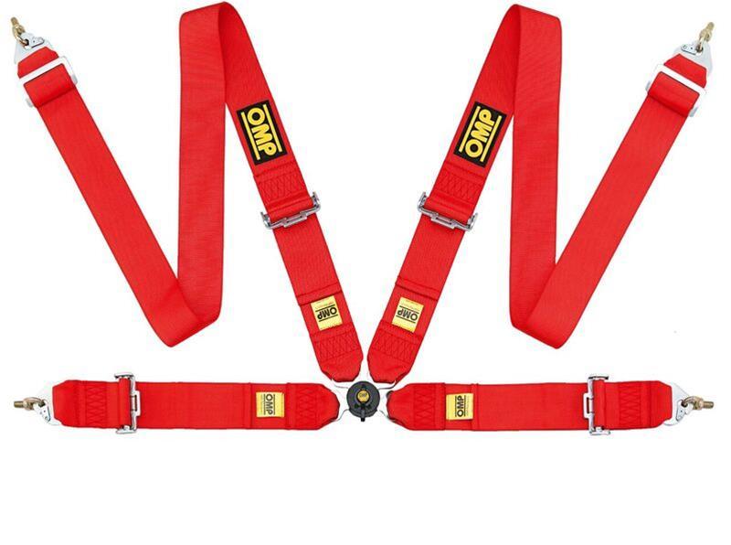 OMP Safety Harness First 3in 4 Points Red FIA 8854/98 (DA0-0801-B01-061)