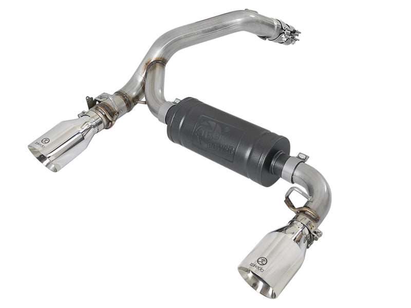 aFe Takeda 3in 304 Stainless Steel Axle-Back Exhaust System with Polished Tip 2016-2018 Ford Focus RS 2.3L - photo 2