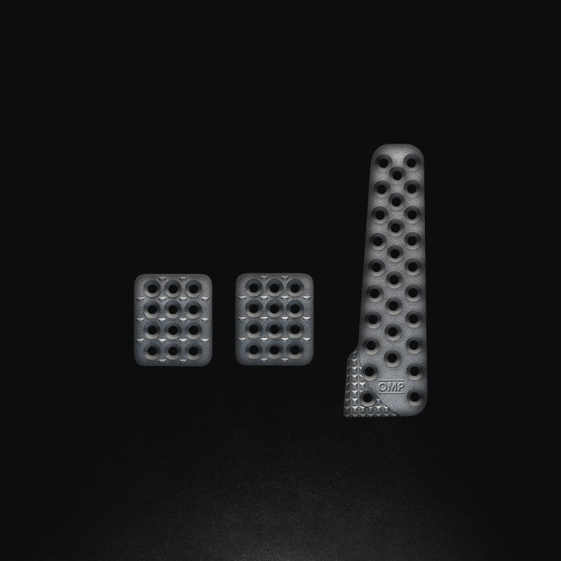 OMP Racing Pedals - Silver (Set of 3) (OA0-1040-003)