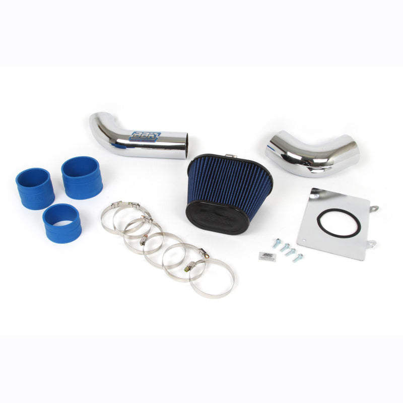 BBK 1986-1993 Mustang 5.0 Cold Air Intake Kit - Fenderwell Style - Chrome Finish (bbk1557)