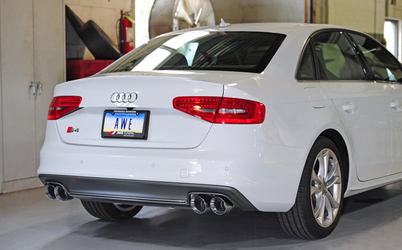 AWE Tuning Audi B8.5 S4 3.0T Track Edition Exhaust - Chrome Silver Tips (102mm) - photo 2