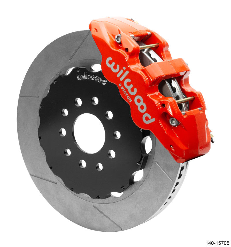 Wilwood 1997-2013 Chevrolet Corvette C5/C6 Aero6 Front Big Brake Kit (14in) - Red / Slotted