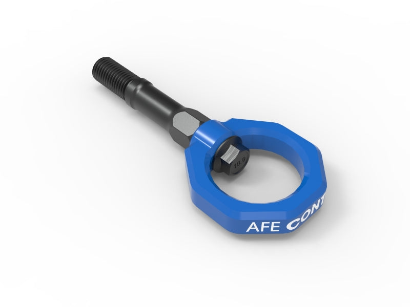 aFe CONTROL Rear Tow Hook Chevrolet Corvette (C8) 20-25 V8-6.2L - Blue (450-401015-L)