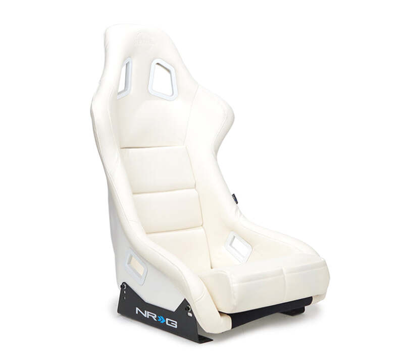 NRG FRP Bucket Seat White Vinyl Material (Large) (FRP-302WT-V)
