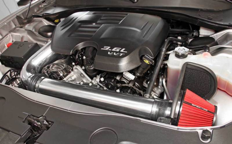 Spectre 2011-2017 Challenger/Charger 3.6L Air Intake Kit - Polished w/Red Filter (spe9028) - photo 7