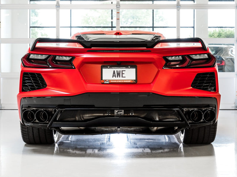 AWE Tuning 2020 Chevrolet Corvette (C8) Track Edition Exhaust - Quad Diamond Black Tips - photo 3