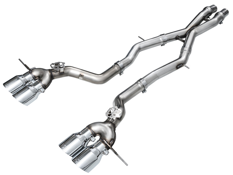 AWE Tuning 2023-2024 BMW G87 M2 Track Edition Exhaust - Chrome Silver Tips