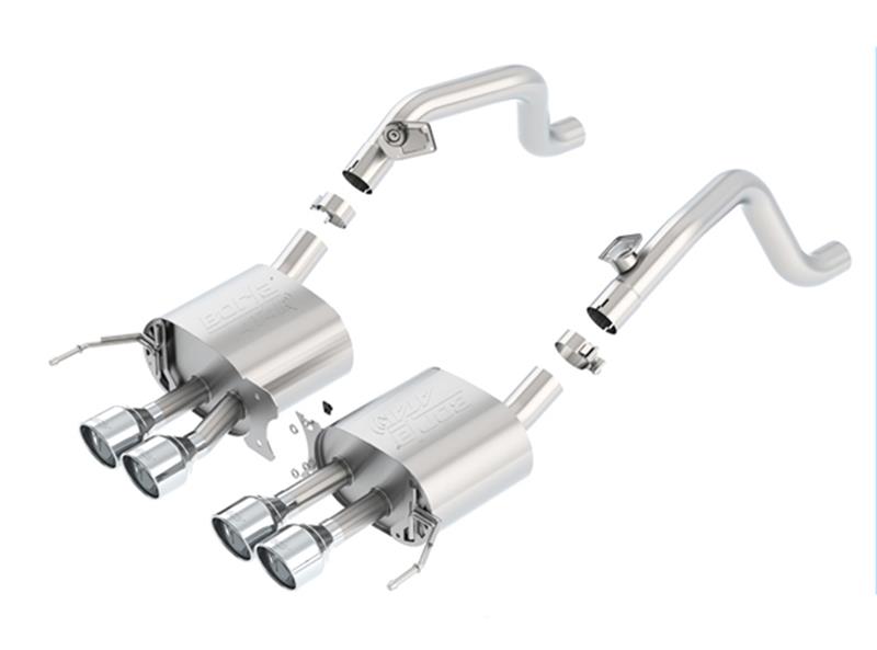 Borla 2014-2015 Chevrolet Corvette C7 without AFM without NPP Atak Rear Section Exhaust Quad Rd RL Tips - photo 4