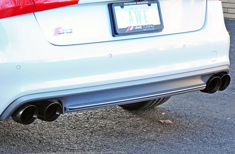 AWE Tuning Audi C7 / C7.5 S6 4.0T Track Edition Exhaust - Diamond Black Tips - photo 2