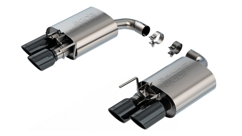 Borla 2024 Ford Mustang GT 5.0L V8 with Active Exhaust S-Type Axle-Back Exhaust System - Black Chrome