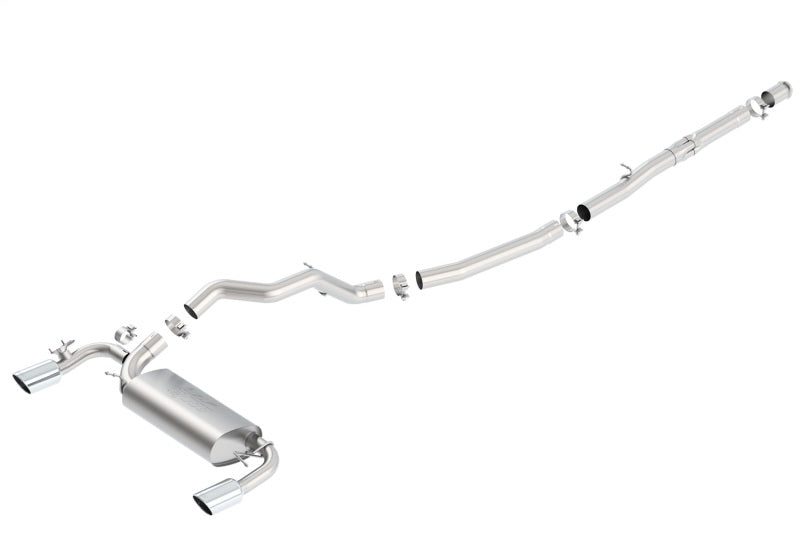 Borla 2016-2017 Ford Focus RS 2.3L MT Round Angle-Cut Tips Split Rear Exit ATAK Cat-Back Exhaust - photo 2