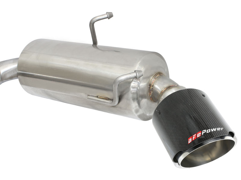 aFe Takeda Exhaust Axle-Back 2013-2015 Scion FRS / Subaru BRZ 304 Stainless Steel Carbon Fiber Dual Tips Exhaust - photo 4